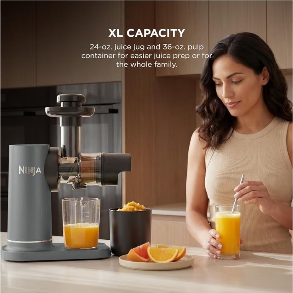 Ninja NeverClog Cold Press Juicer, Slow Masticating, XL 24 oz. Jug, 150W, JC151 - Picture 7 of 8